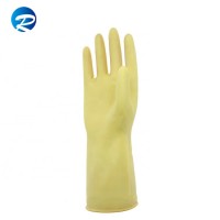 Widely used unlined natural color soft latex safety hand industrial glove