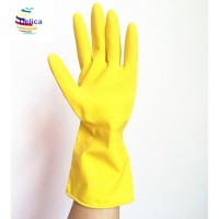 Yellow Red Orange Blue Pink Green Household Latex Glove With Raised Diamond Grip Fishing net Grip Dip Or Spray Flockling