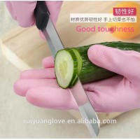 Good toughness pink cleaning household top glove latex gloves